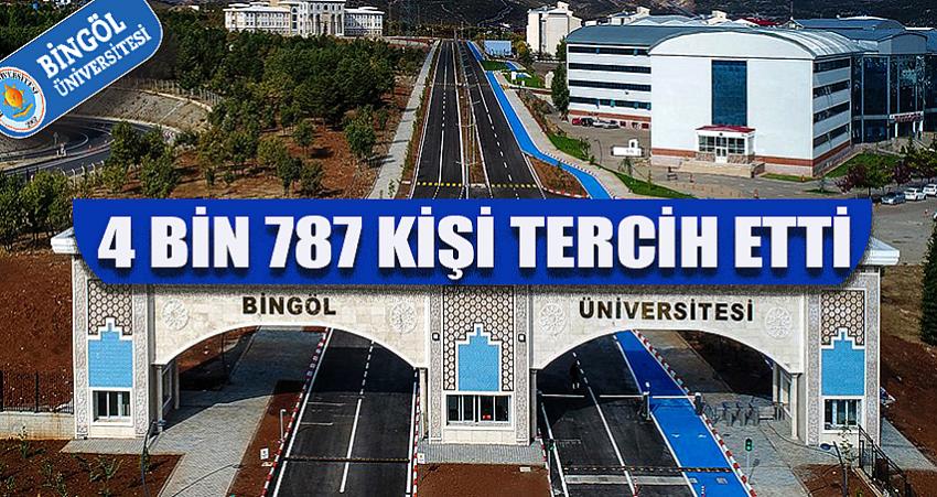 BİNGÖL ÜNİVERSİTESİNİ 4 BİN 787 KİŞİ TERCİH ETTİ