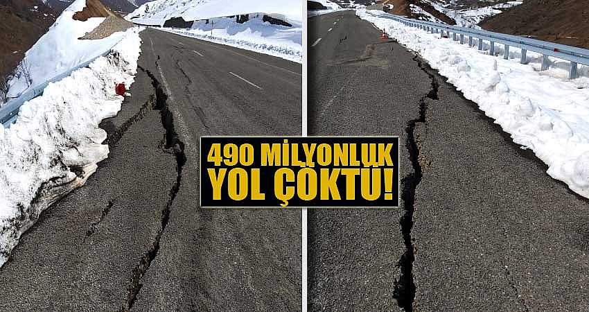 490 MİLYONLUK YOL ÇÖKTÜ!