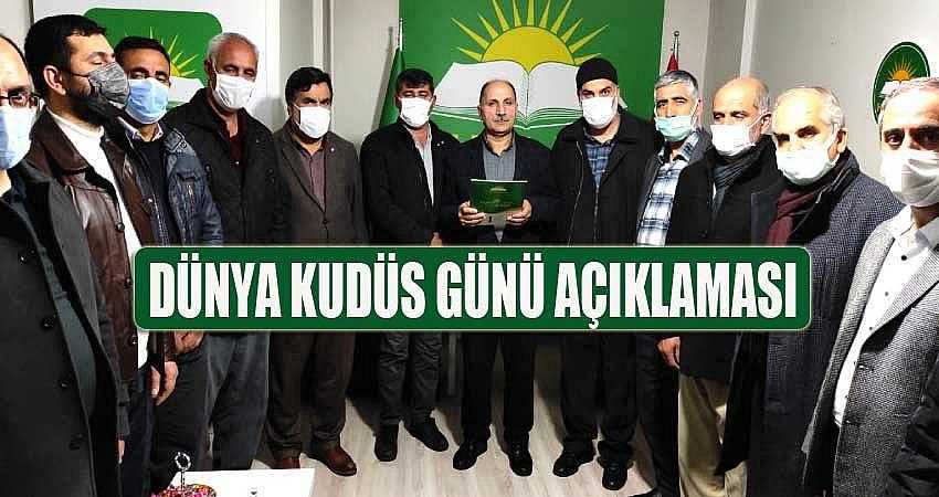 HÜDA PAR’DAN DÜNYA KUDÜS GÜNÜ AÇIKLAMASI