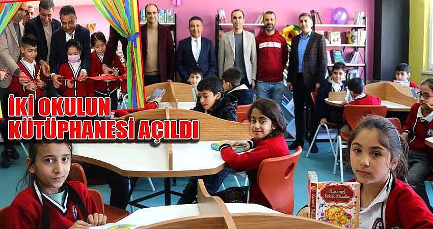 İKİ OKULUN KÜTÜPHANESİ AÇILDI