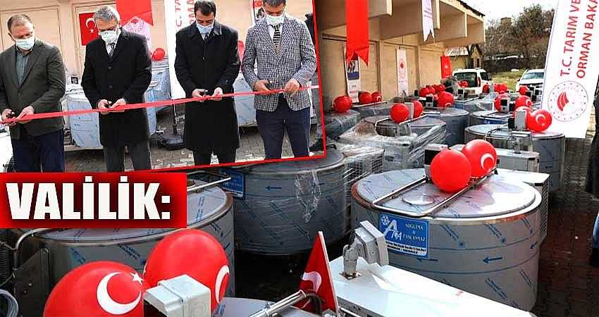 SÜT SOĞUTMA TANKLARI DAĞITILDI